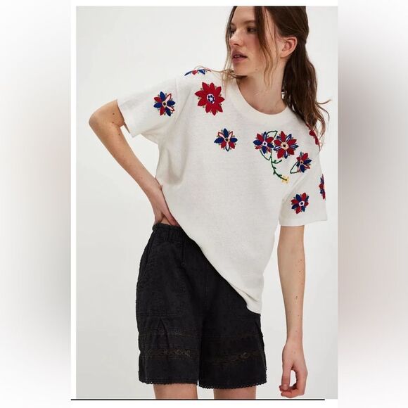 Free People Tops - Free People Petal Stitch Tissue Tee